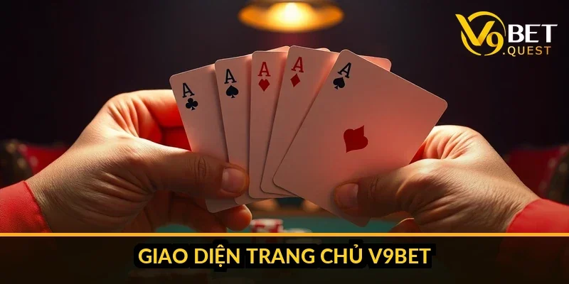 Giao diện bàn Liêng V9bet với pot và nút cược
