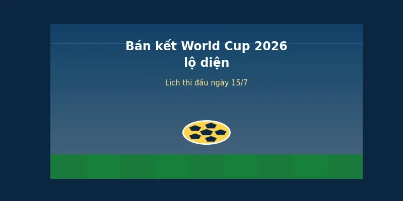Bán kết World Cup 2026 lộ diện