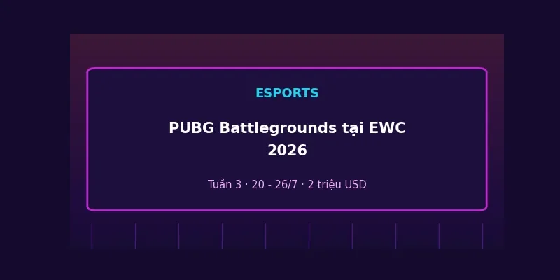 PUBG Battlegrounds tại Esports World Cup 2026